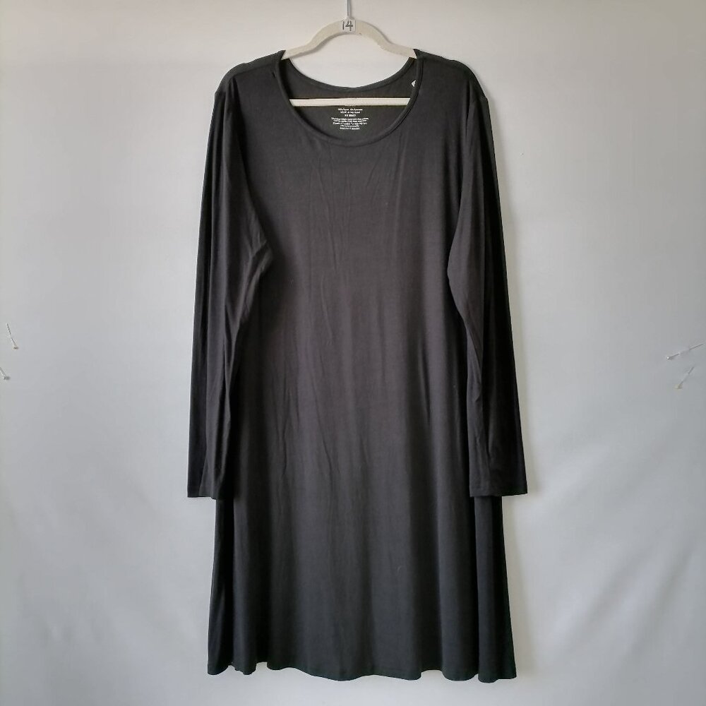 NWT West Loop Womens Black Casual Comfort Long Sleeve Dress Plus Size XXL